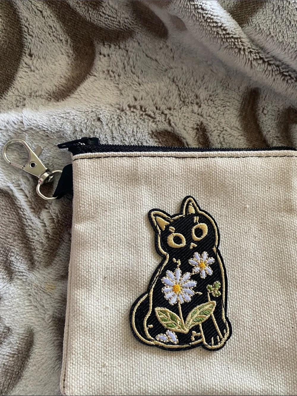Canvas Cat Coin Pouch